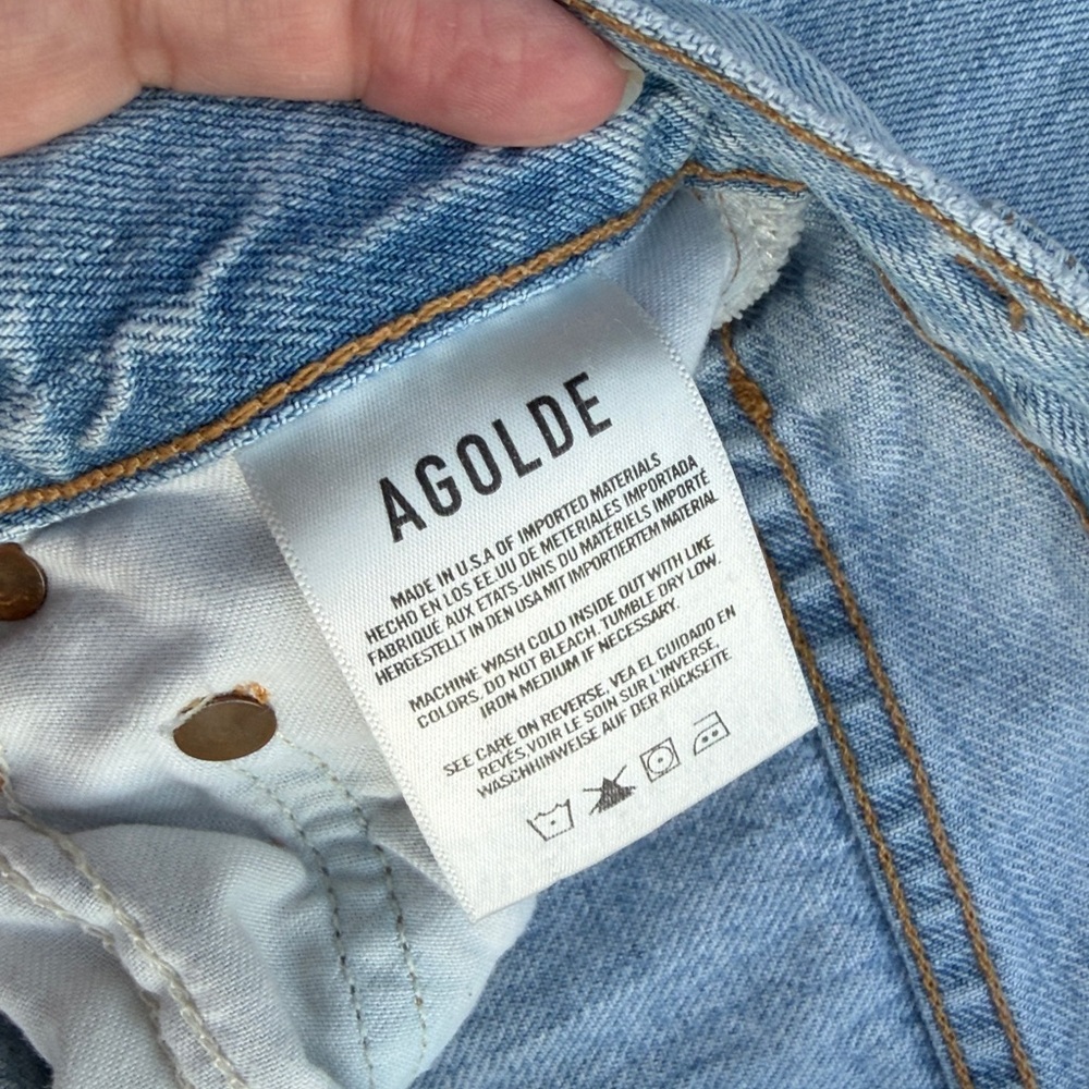 Agolde distressed Straight leg button fly Jeans - Picture 4 of 8